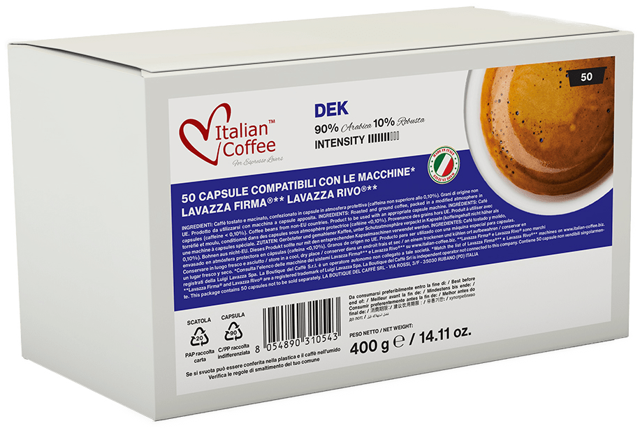 Italian Coffee Rivo DEK Decaffeinated